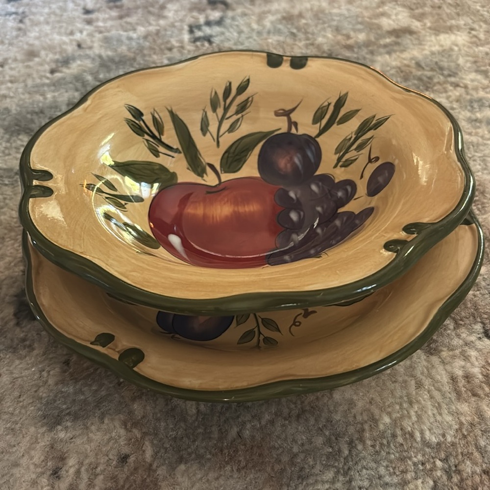 Home Trends vintage small plate and bowl